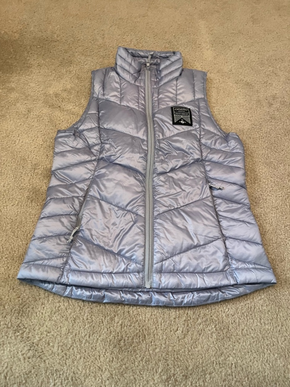 Oiselle Crest Vest In Silvery-Gray-Ice Blue in Sz Small